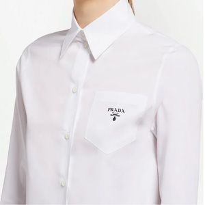 Prada- logo button down shirt!